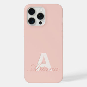 Matig Blush Roze feministisch script gegrammeerd iPhone 15 Pro Max Case