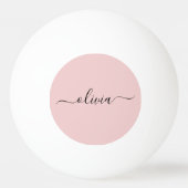 Matig Blush Roze Monogram Pingpongbal (Voorkant)