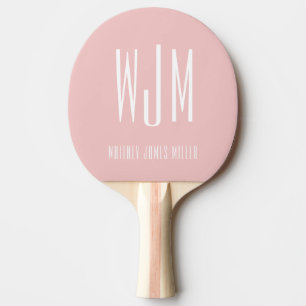 Matig Blush Roze Monogram Tafeltennisbatje