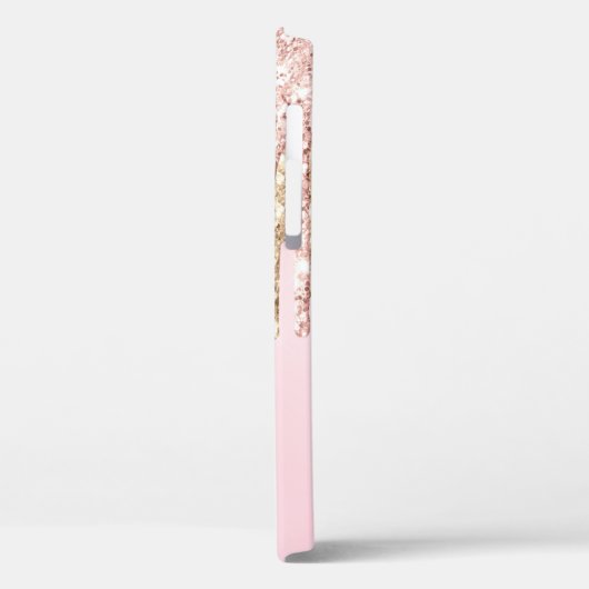 Matig Blush Roze Roze Glitter Drivers Monogram Case-Mate iPhone Case (Achterkant / Links)