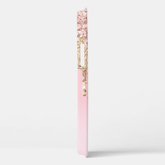 Matig Blush Roze Roze Glitter Drivers Monogram Case-Mate iPhone Case (Achterkant / Rechts)