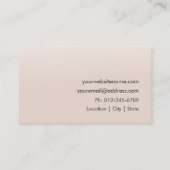 Matig Blush Roze Roze Glitter Visitekaartje (Achterkant)