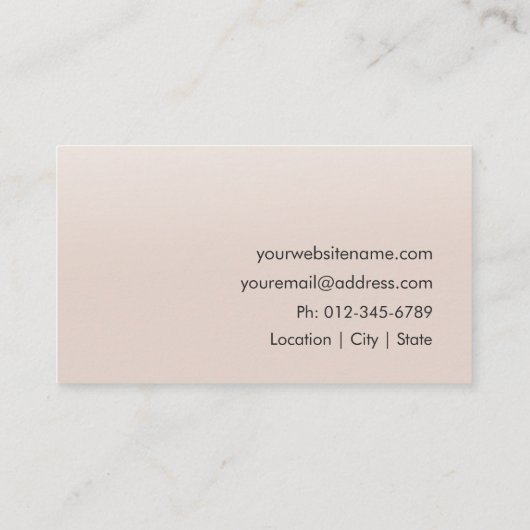 Matig Blush Roze Roze Glitter Visitekaartje (Achterkant)