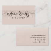 Matig Blush Roze Roze Glitter Visitekaartje (Voorkant / Achterkant)