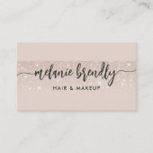 Matig Blush Roze Roze Glitter Visitekaartje (Voorkant)