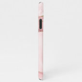 Matig Blush Roze Stone Agate Marble Monogram iPhone Hoesje (Rechterkant)