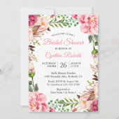 Matig Blushing Pink Floral Wreated Vrijgezellenfee Kaart (Voorkant)