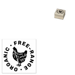 Matig Boerderij Verse eieren Typografie Chicken Rubberstempel