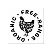 Matig Boerderij Verse eieren Typografie Chicken Rubberstempel (Afrduk)