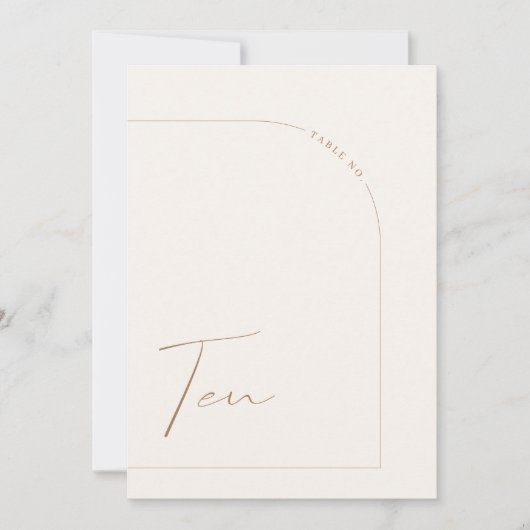 Matig Boho Minimale Arch Tabel Tien Tabelnummer Kaart (Voorkant)