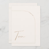 Matig Boho Minimale Arch Tabel Tien Tabelnummer Kaart (Voorkant / Achterkant)