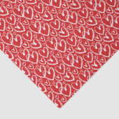 Matig borstelhardewit rood patroon tissuepapier (Detail)