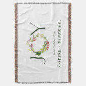 Matig botanisch chic elegant cadeau voor waterverf deken (Voorkant Verticaal)