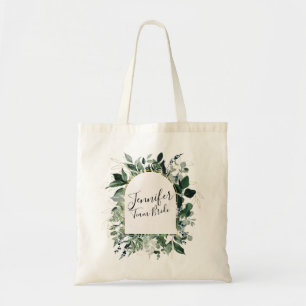 Matig botanisch groen folieteam Bride Tote Bag