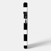 Matig breedband zwart-wit Stripes Name Monongram Case-Mate iPhone Case (Achterkant / Links)