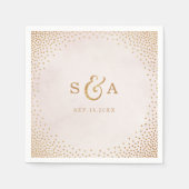 Matig bruin roos gouden bruiloft servetten (Voorkant)