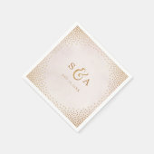 Matig bruin roos gouden bruiloft servetten (Hoek)