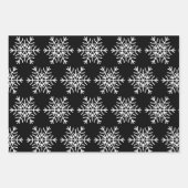 Matig cadeau voor zwarte en witte kerstsnowflakes inpakpapier vel (Voorkant)