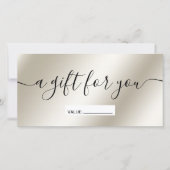 Matig cadeaucertificaat voor metalen gradiënt met  (Voorkant)