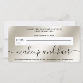 Matig cadeaucertificaat voor metalen gradiënt met  (Achterkant)