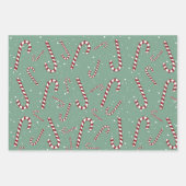 Matig charmerend patroon gelid groen l rode mas inpakpapier vel (Voorkant 2)