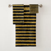 Matig chemisch elegant zwart en goudbad bad handdoek (Insitu)