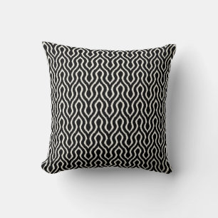 Matig chic black and white chevron ikat pillow kussen