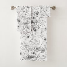 Matig chic black white daisy flower patroon