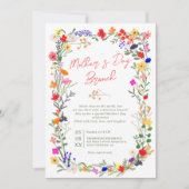 Matig chic boho felle wilde bloemen moederdag kaart (Voorkant)