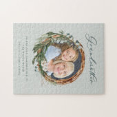 Matig chic elegant leafy wreatfoto grootmoeder legpuzzel (Horizontaal)