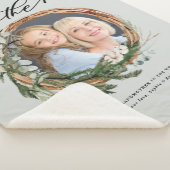 Matig chic elegant leafy wreatfoto moeder sherpa deken (3/4)