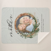 Matig chic elegant leafy wreatfoto moeder sherpa deken (Voorkant (horizontaal))