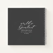 Matig chic elegant leafy wreatfoto oma notitieboek (Achterkant)