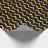 Matig chic elegant zwart en goud    cadeaupapier (Hoek)