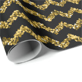 Matig chic elegant zwart en goud    cadeaupapier (Rol Hoek)