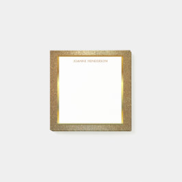 Matig chic glitter Gold White gepersonaliseerd Post-it® Notes