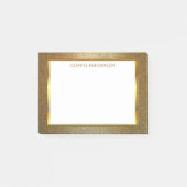 Matig chic glitter Gold White gepersonaliseerd Post-it® Notes (Voorkant)
