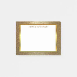 Matig chic glitter Gold White gepersonaliseerd Post-it® Notes