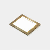Matig chic glitter Gold White gepersonaliseerd Post-it® Notes (Schuin)