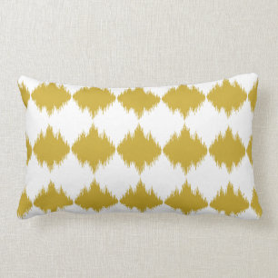 Matig chic gold and white ikat pillow kussen