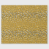 Matig chic gold cheetah printpatroon monogram cadeaupapier (Vlak)