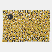 Matig chic gold cheetah printpatroon monogram theedoek (Horizontaal)