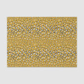 Matig chic gold cheetah printpatroon monogram tissuepapier (Voorkant)