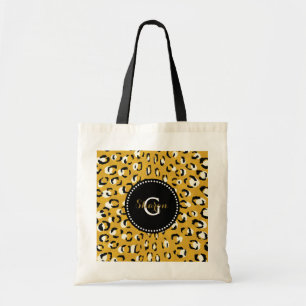 Matig chic gold cheetah printpatroon monogram tote bag
