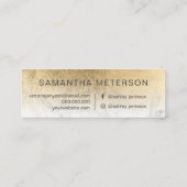 Matig chic gold foil ombre marble makeup hair mini visitekaartje (Achterkant)