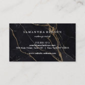 Matig chic Gold geometrische witte marmer Visitekaartje (Achterkant)