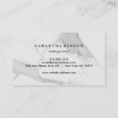 Matig chic Gold geometrische witte marmer Visitekaartje (Achterkant)