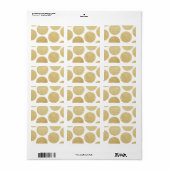 Matig chic gold glitter effect polka stips etiket (Full Sheet)