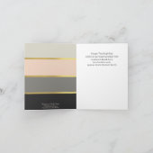 Matig chic gold grijs "Bedankt & Giving" Citaat Feestdagen Kaart (Binnen)