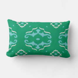 Matig chic green turkooise ikat pillow kussen
